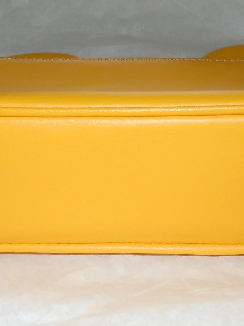 COACH DISNEY F59529 MICKEY MOUSE EARS WRISTLET YELLOW LEATHER EUC